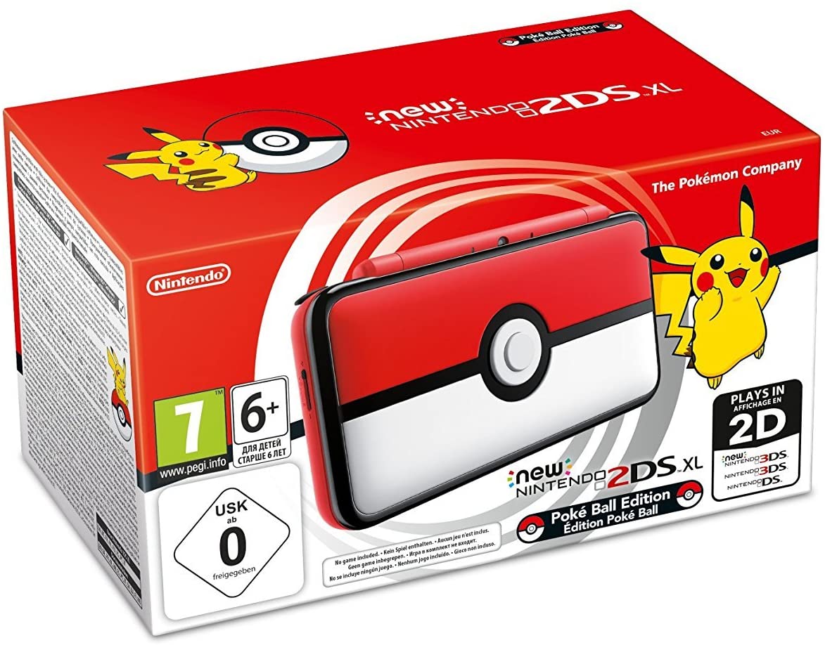 ELECTRÓNICA New Nintendo 2DS XL Edición PokéBall rojo blanco